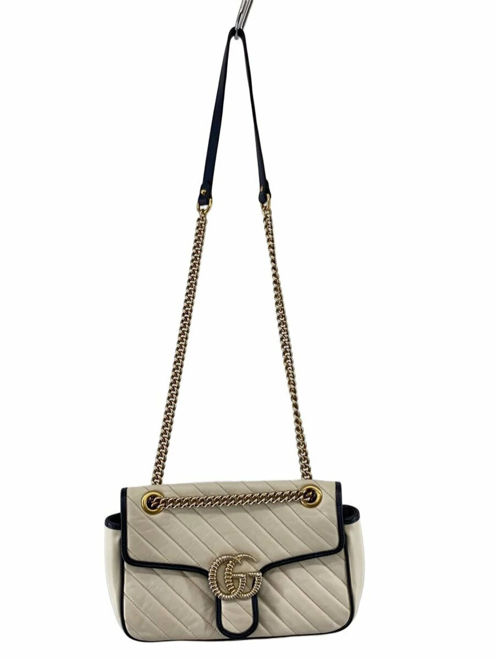 Gucci Shoulder Bag GG Marmont Quilted Leather White